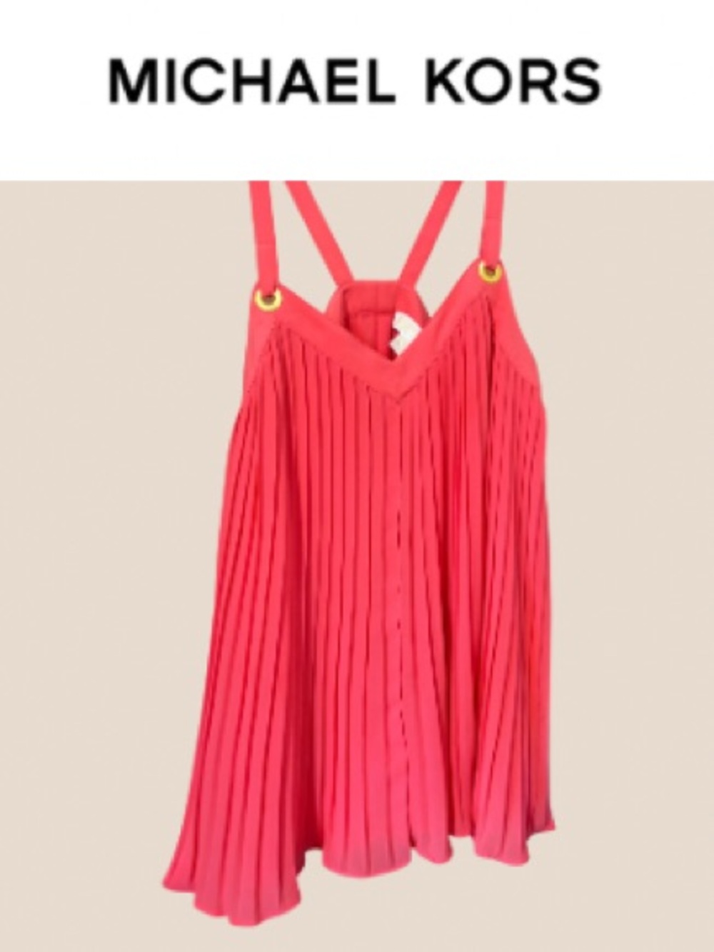 Michael Kors Coral Pleated top